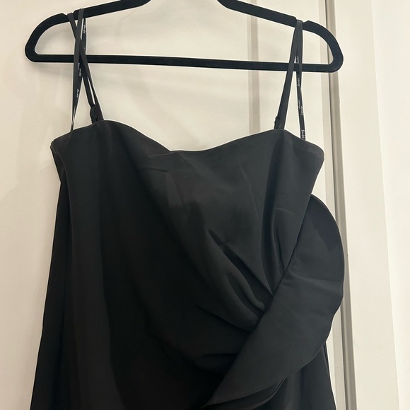 Bardot Black Gown Dress with ruffles - Picture 2 of 5
